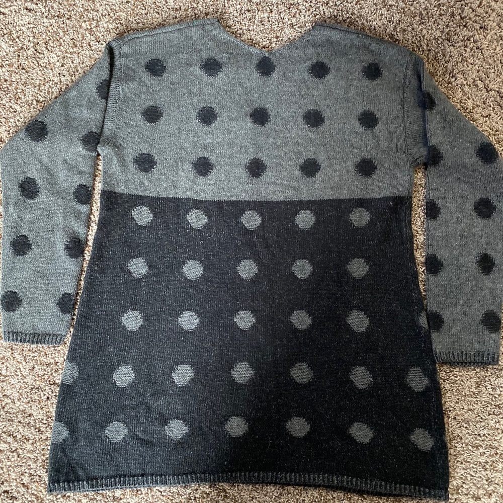 Soft Surroundings XL polka dot sweater tunic dress